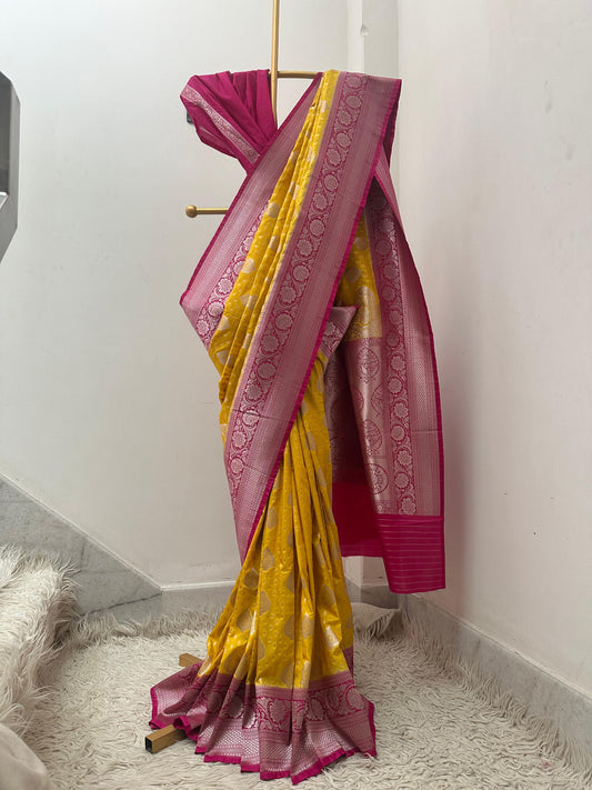 Premium katan georgette saree