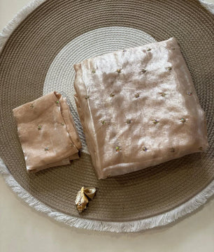 Soft Space Silk Fabric Saree With Fancy Sequins Work Butti With Fancy Work Blouse