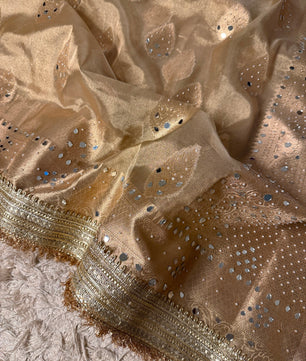 Natural Colour Banarasi Katan Tissue Silk Saree