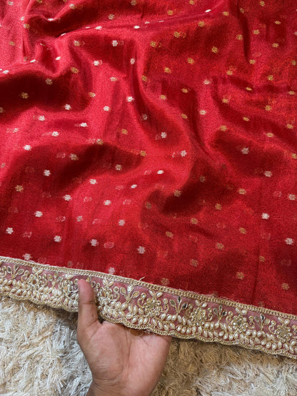 Soft Tissue saree with all over booti