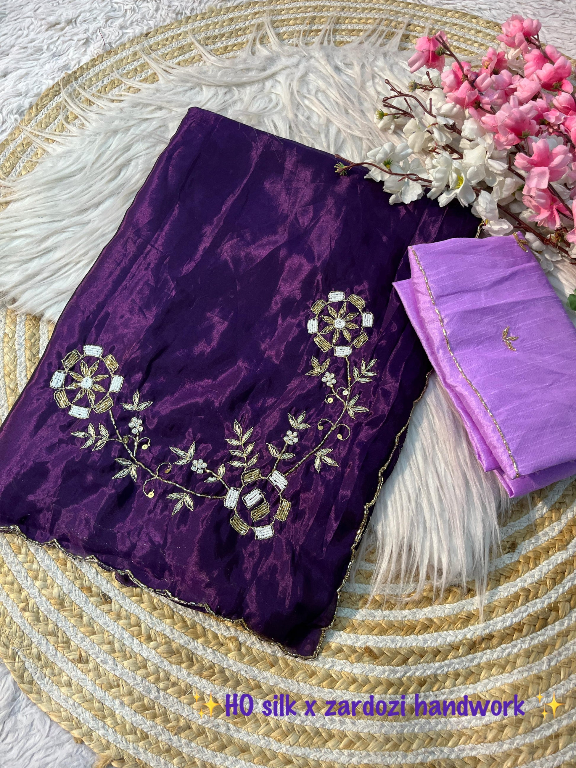 Premium saree in soft shine silk fabric