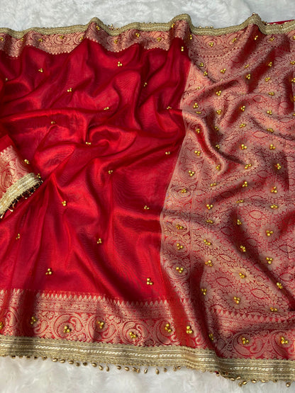 Royal Ghoongru Tissue Saree