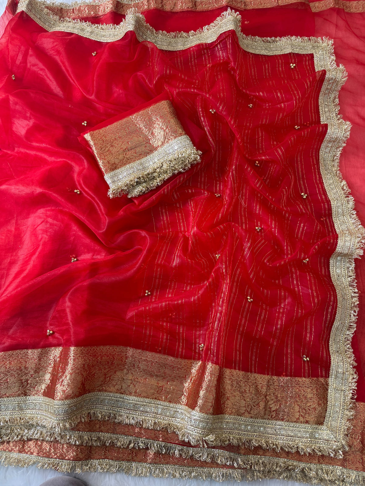 Premium Ghungroo Saree, crafted in luxurious pure tissue fabric