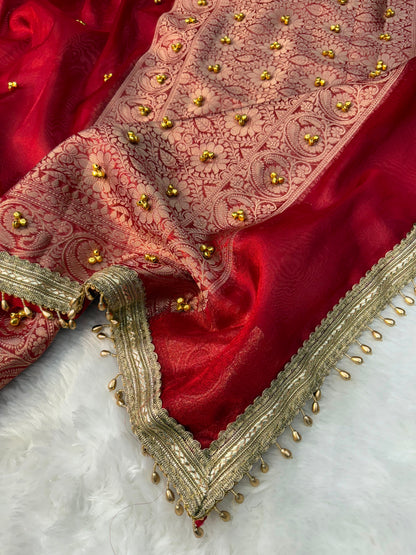 Royal Ghoongru Tissue Saree