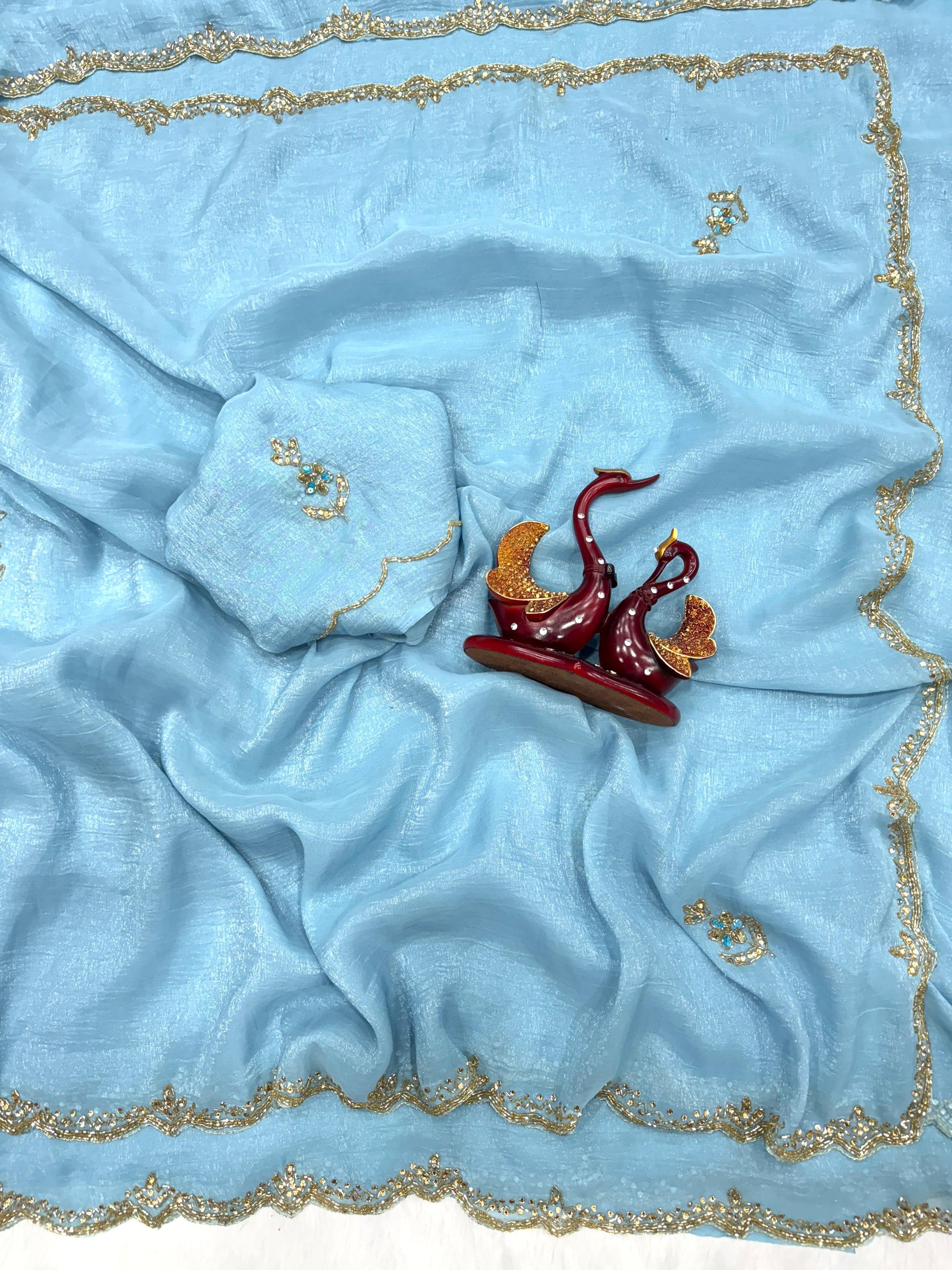 Beautiful saree in katdana work