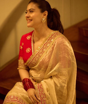 Premium plain tissue sabhyasachi silk saree