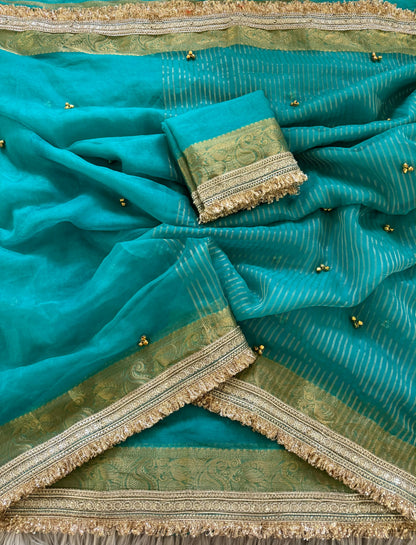 Premium saree with all over Ghungroo work