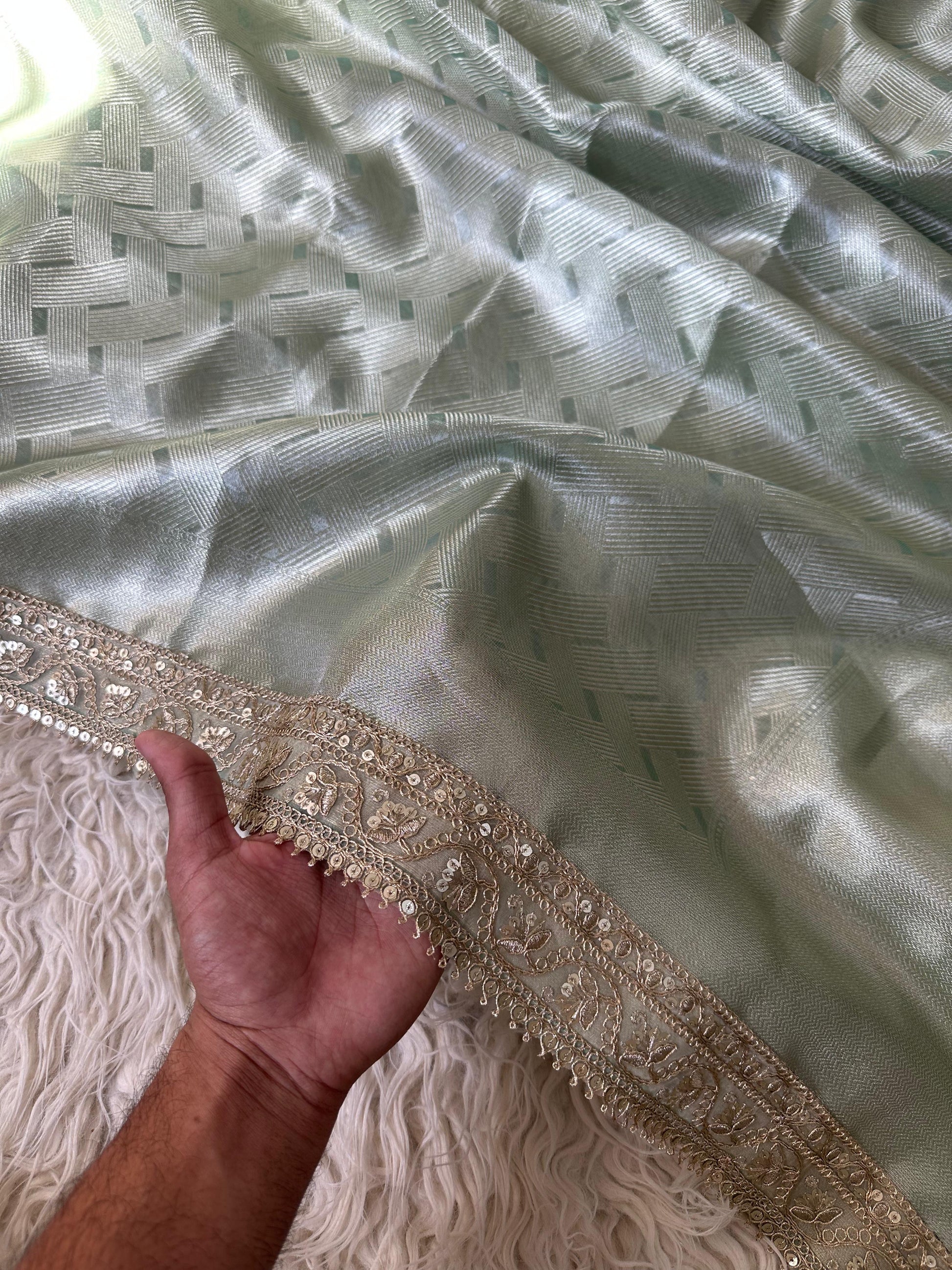 Authentic kanjivaram brocade tissue saree