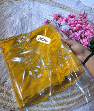 Premium saree in soft shine silk fabric