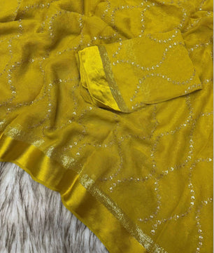 Pure Viscose Georgette Saree