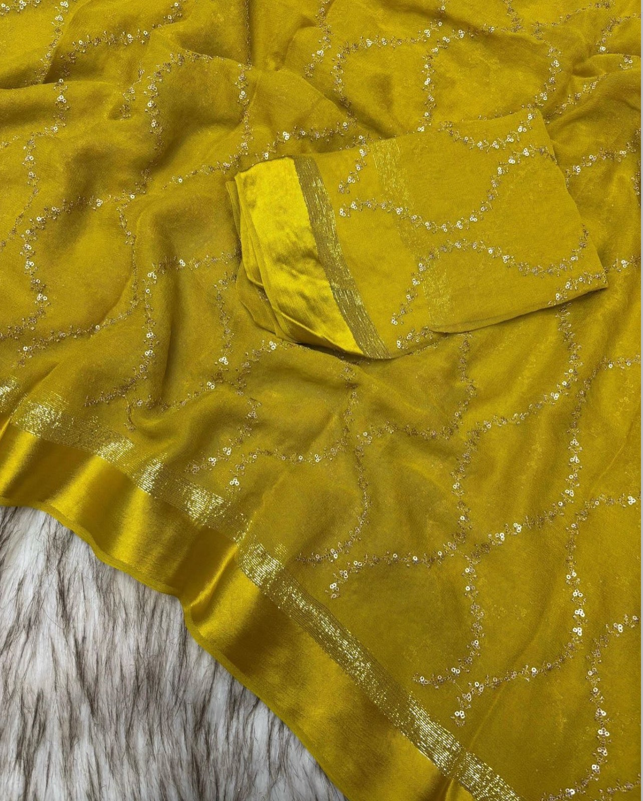 Pure Viscose Georgette Saree