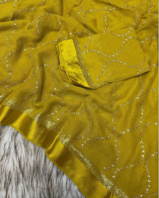 Pure Viscose Georgette Saree