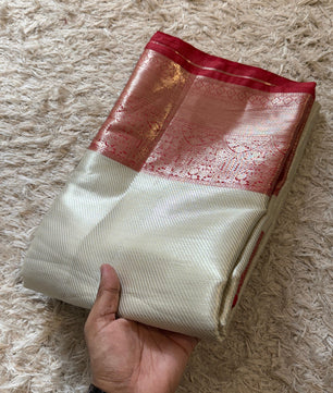 Kanjeevaram Banarasi Broacade Semi Katan Tanchui Silk Saree