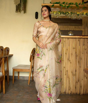 Fresh Arrival – Handwork Elegance Saree￼