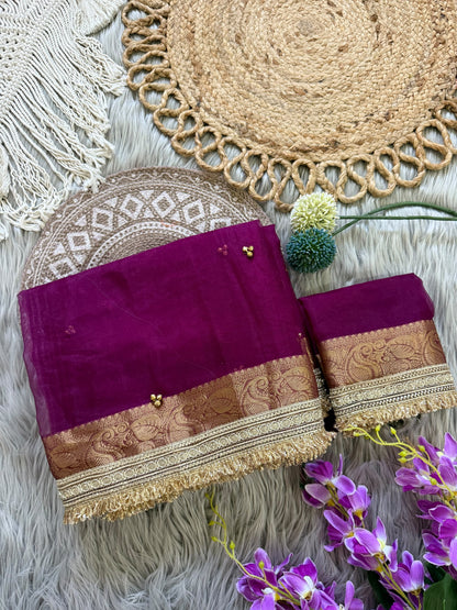 Premium saree with all over Ghungroo work