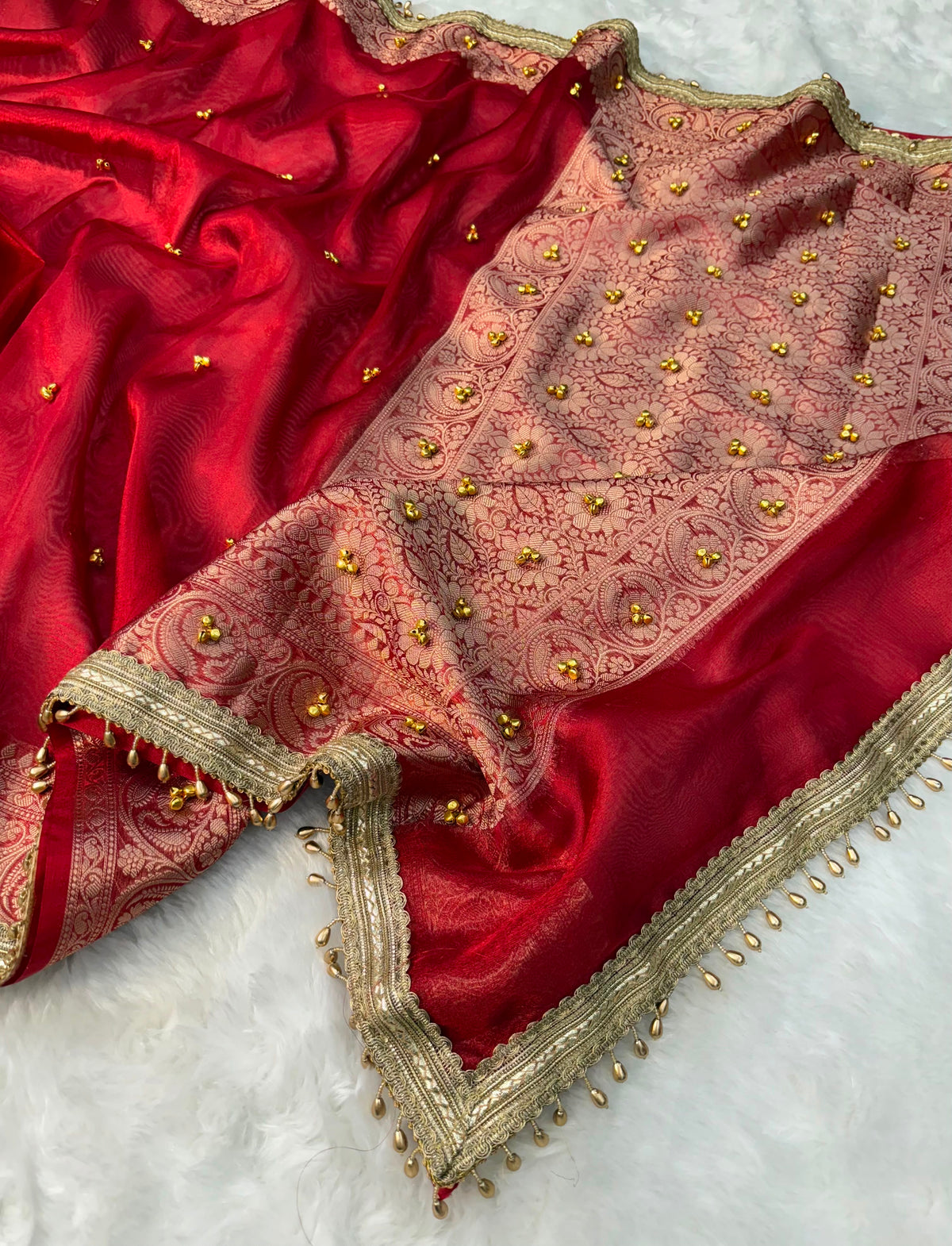 Royal Ghoongru Tissue Saree