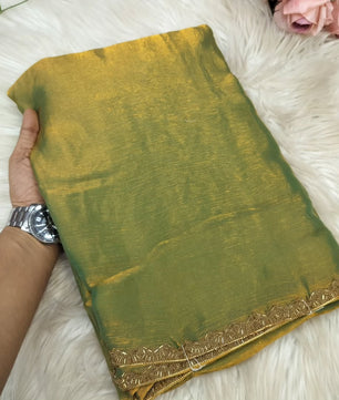 Most viral saree in Fandy silk fabric
