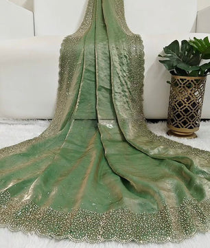 Beautiful saree in space silk fabric