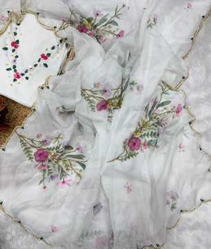 Fresh Arrival – Handwork Elegance Saree￼