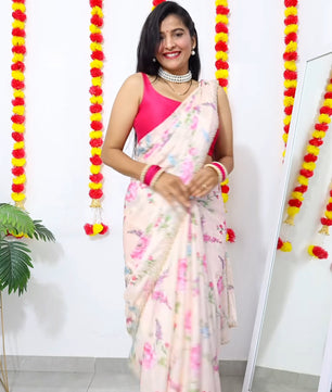 New demanded Moti work printed saree