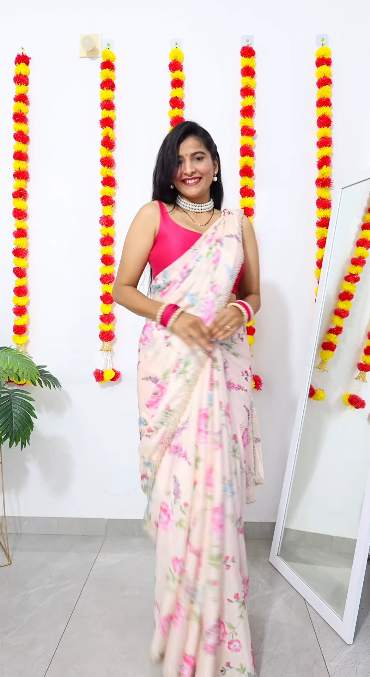 New demanded Moti work printed saree