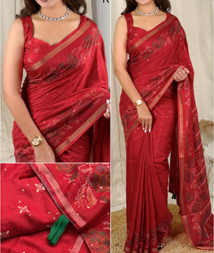 Premium saree in Kashmiri print