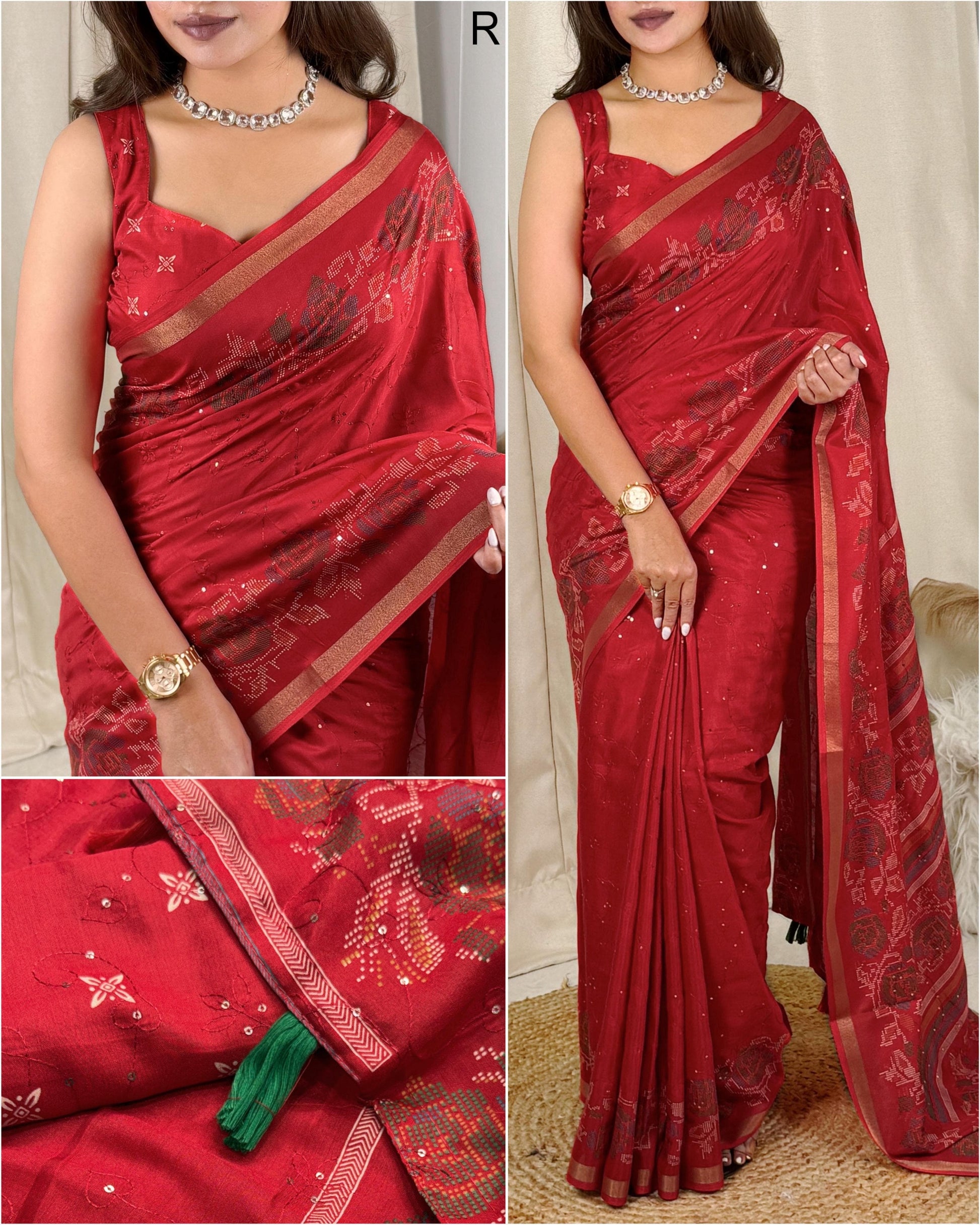 Premium saree in Kashmiri print