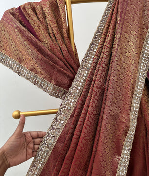 Authentic kanjivaram brocade tissue saree