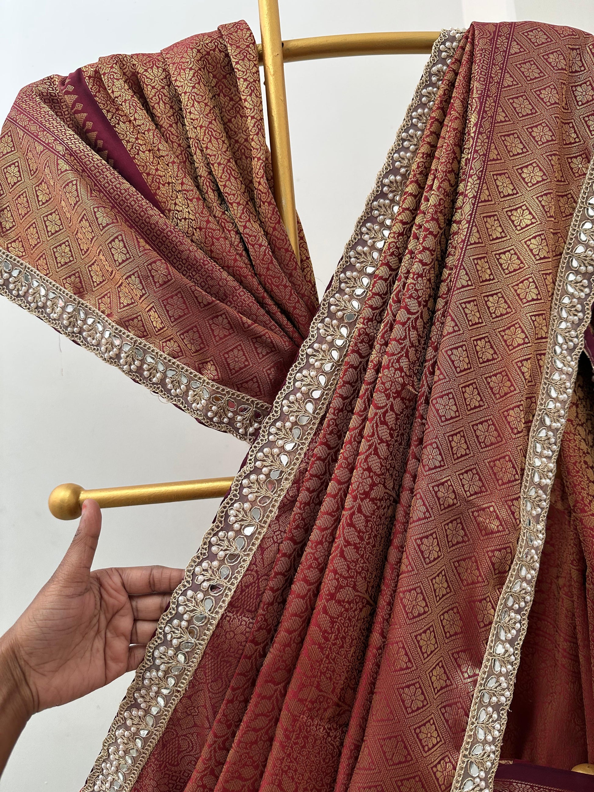 Authentic kanjivaram brocade tissue saree