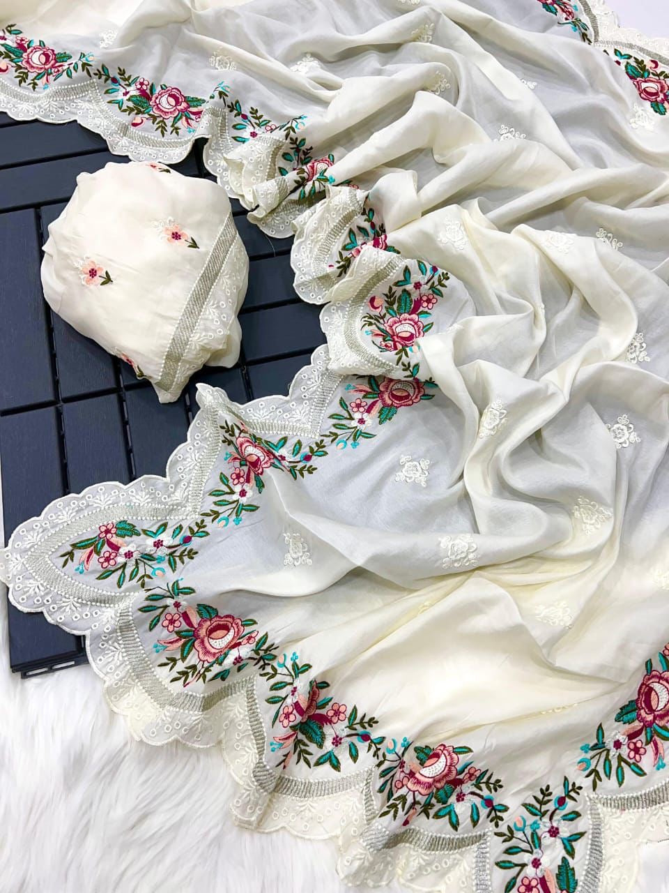 Pure Tussar Silk Saree in a beautiful solid shade