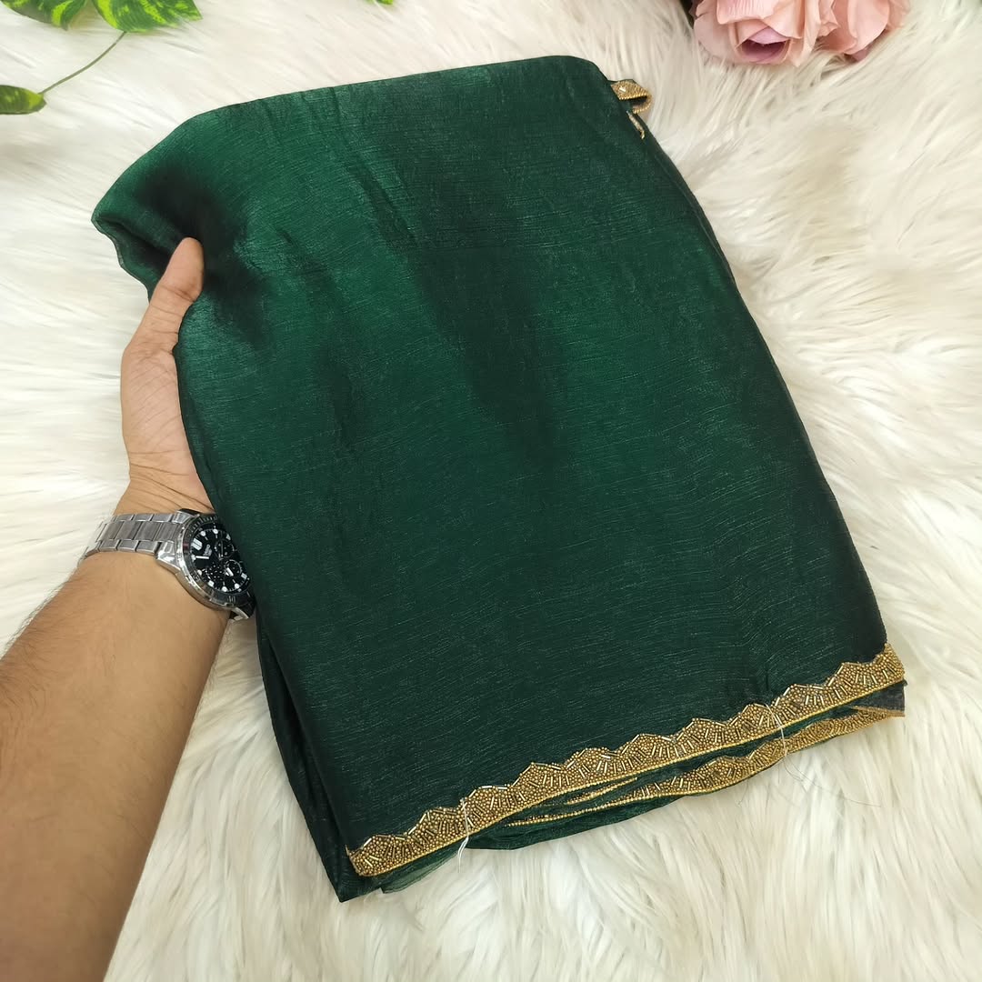 Most viral saree in Fandy silk fabric