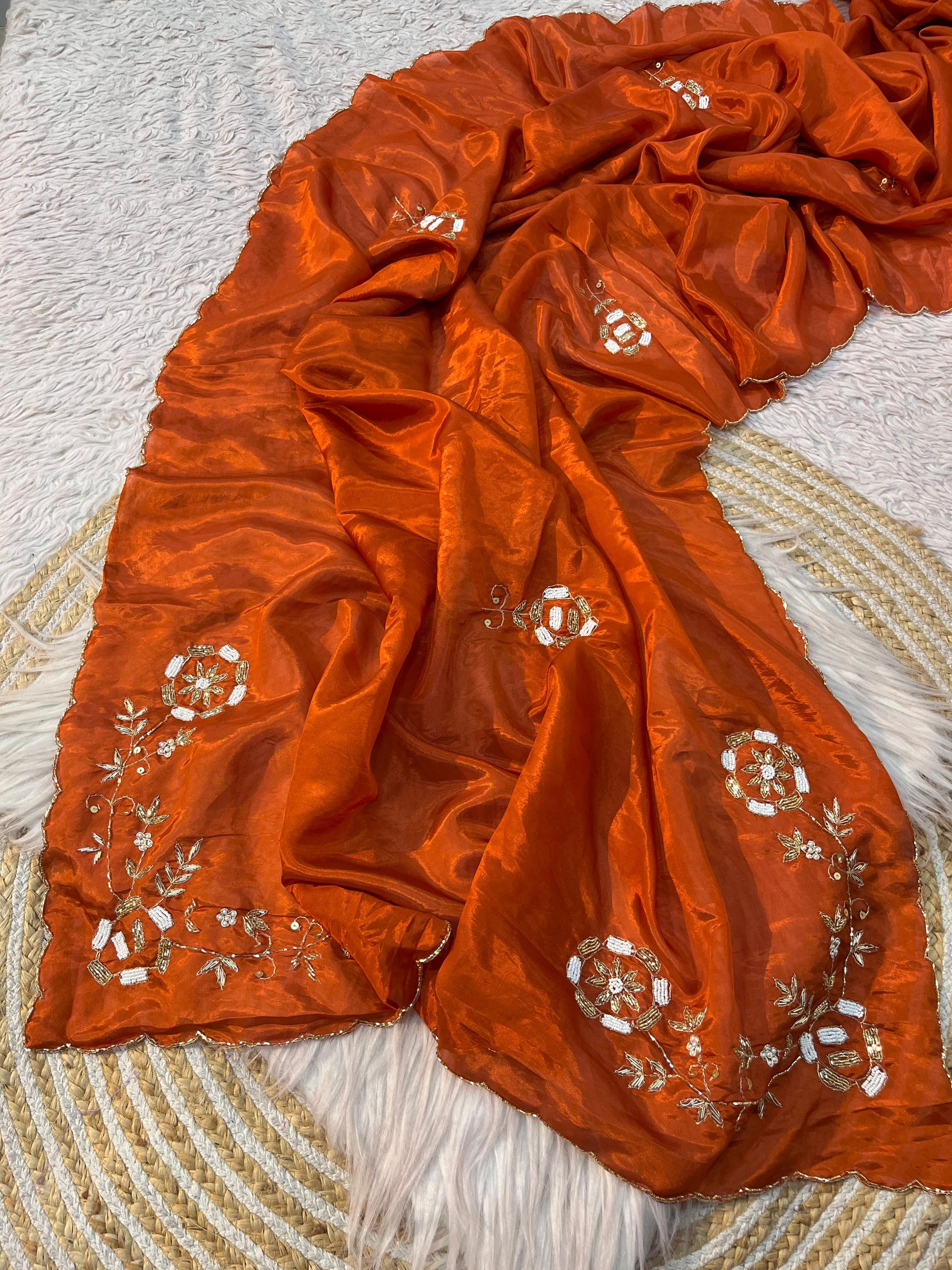 Premium saree in soft shine silk fabric