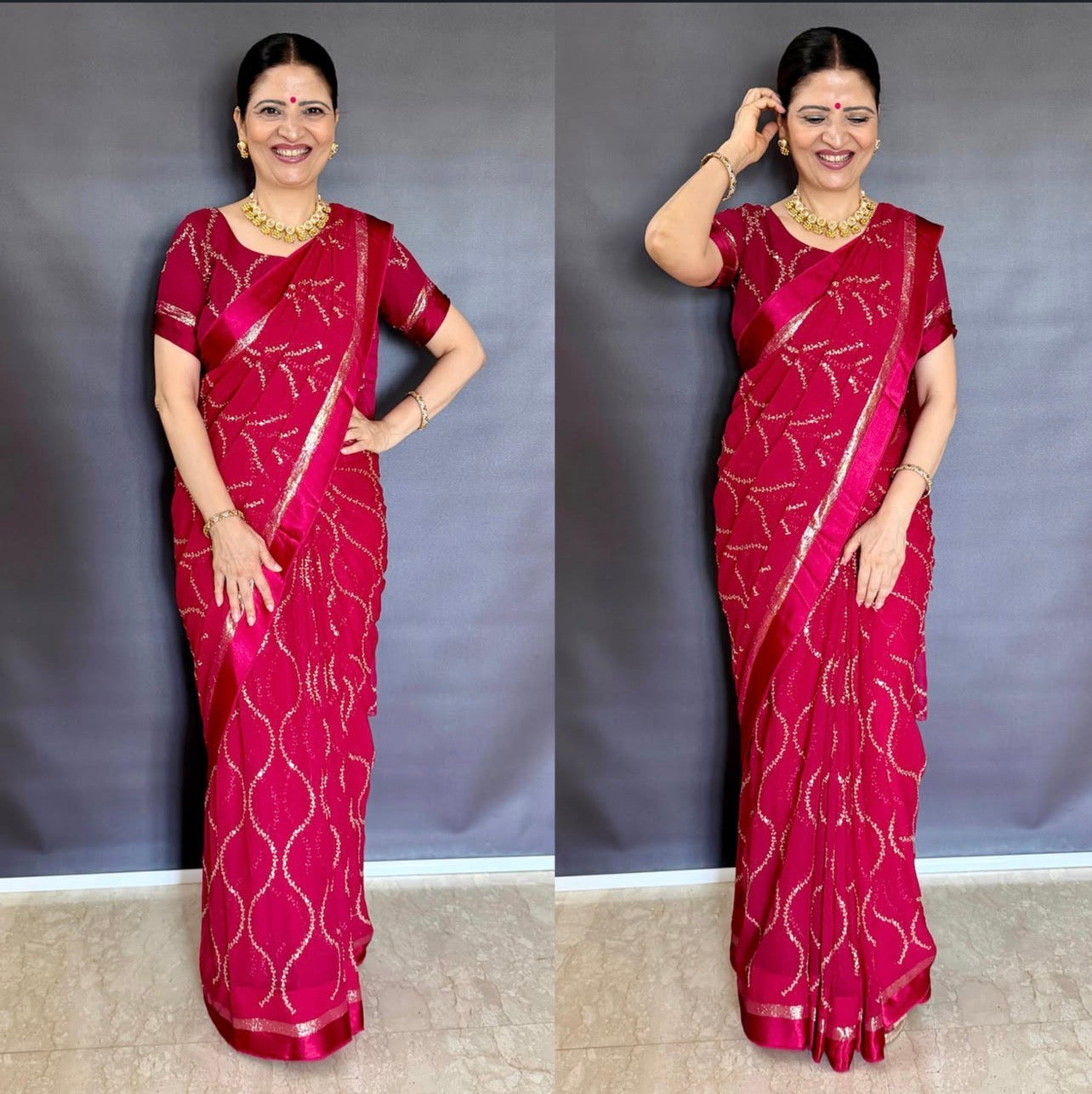 Pure Viscose Georgette Saree