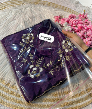 Premium saree in soft shine silk fabric