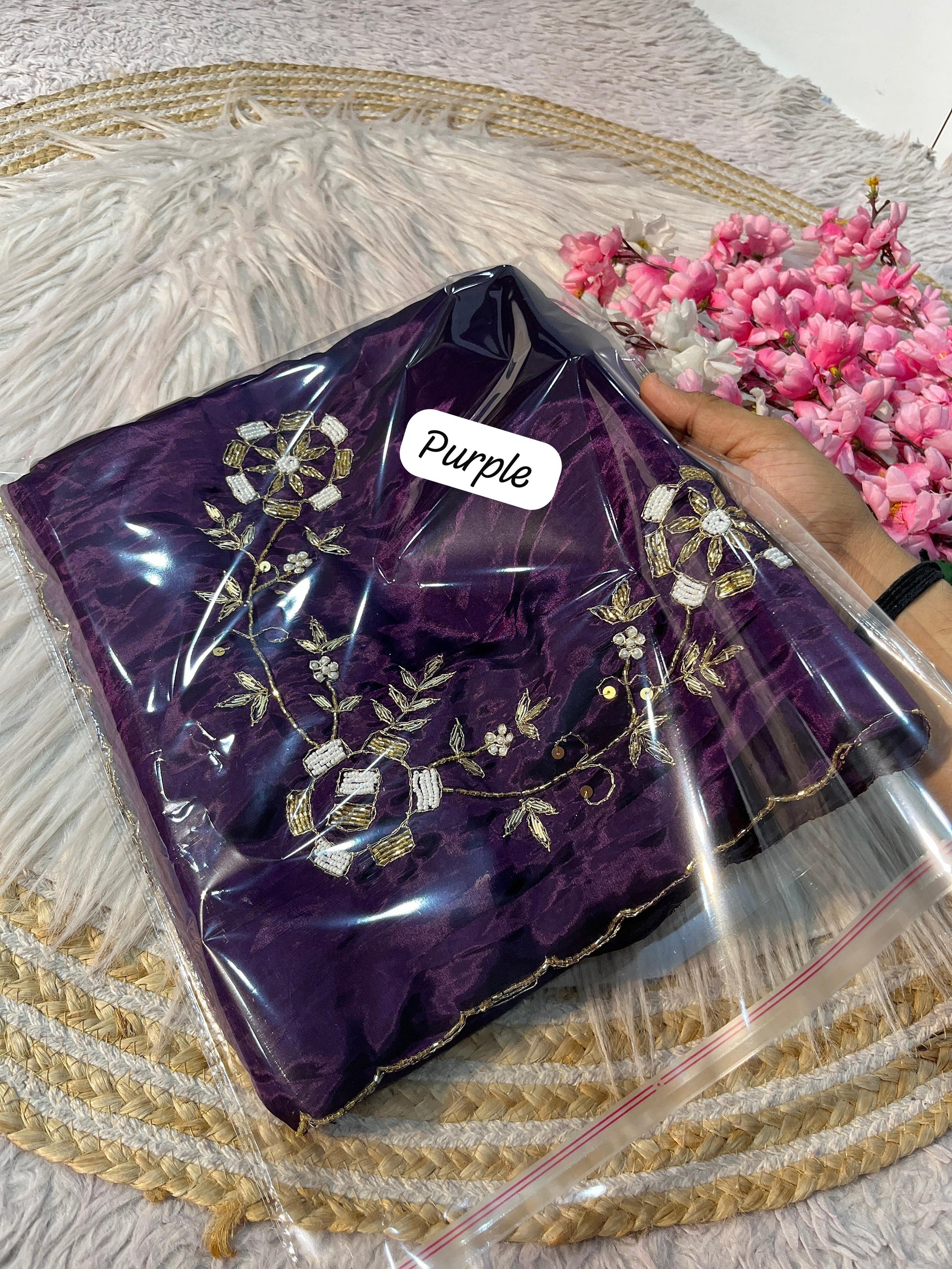 Premium saree in soft shine silk fabric