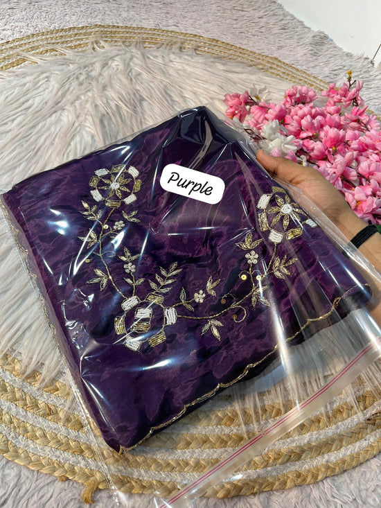 Premium saree in soft shine silk fabric