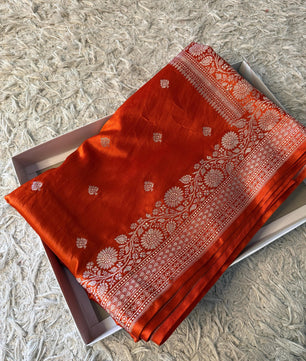Handloom Banarasi Mashru Katan Silk Saree