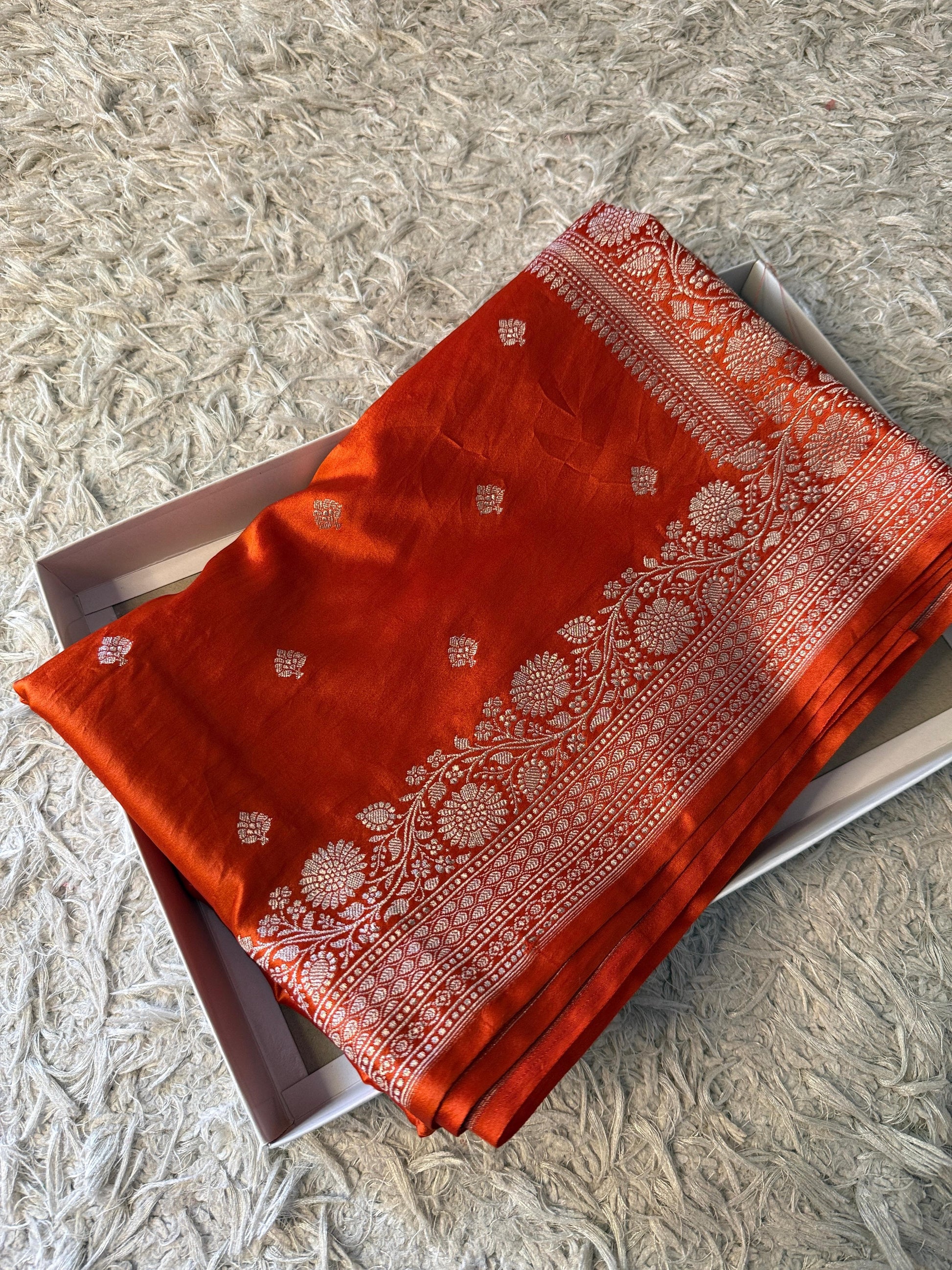 Handloom Banarasi Mashru Katan Silk Saree