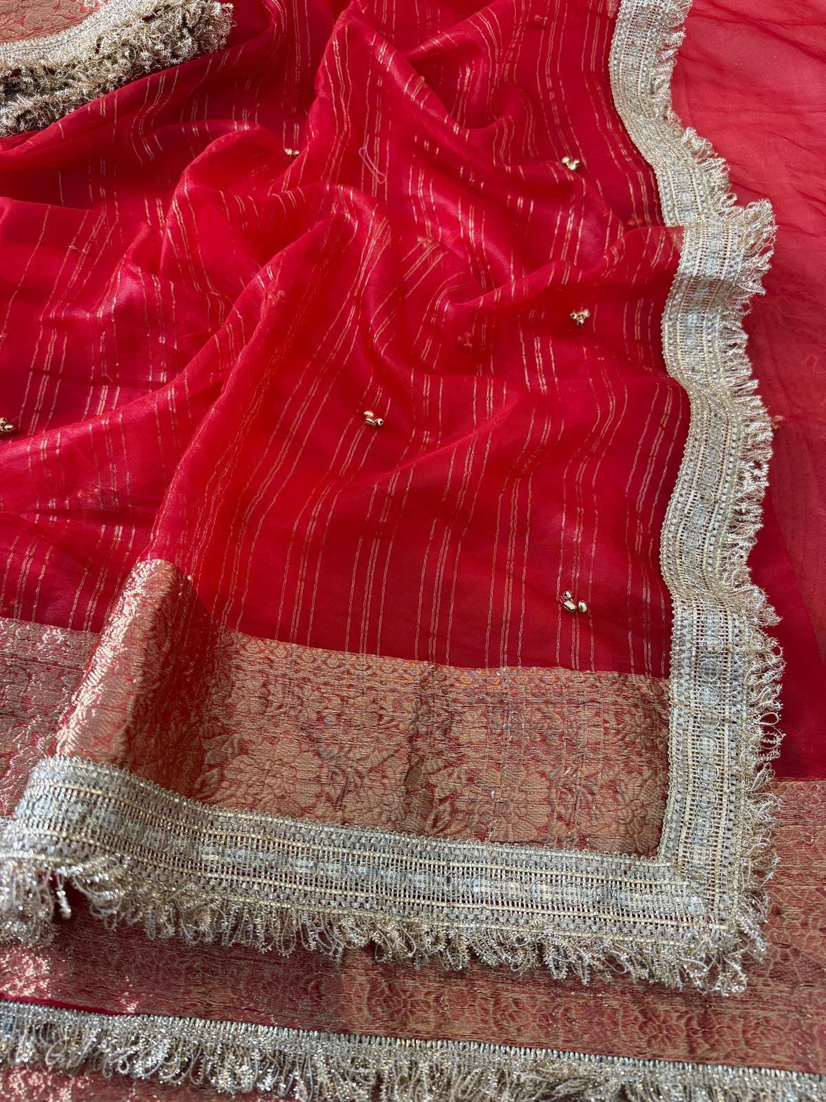 Premium Ghungroo Saree, crafted in luxurious pure tissue fabric