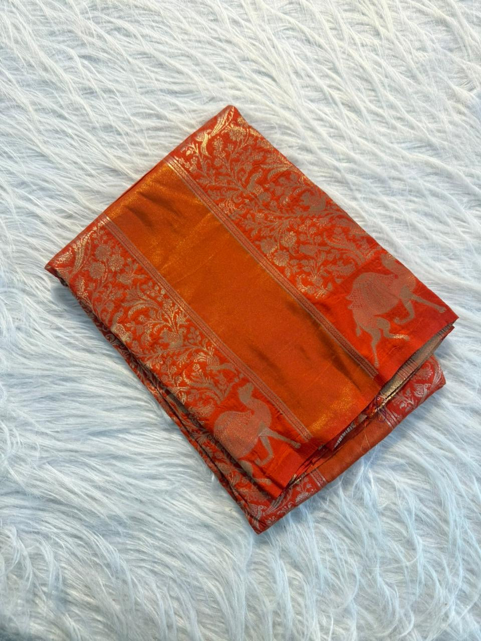 Pure Soft Banarasi Tissue Zari Silk Weaving Saree