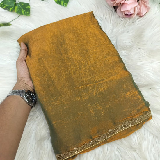 Most viral saree in Fandy silk fabric