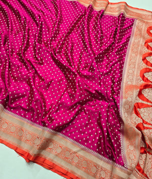 Banarasi mashru katan silk dyble saree with all over zari