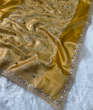 Premium tissue Ghoongru saree