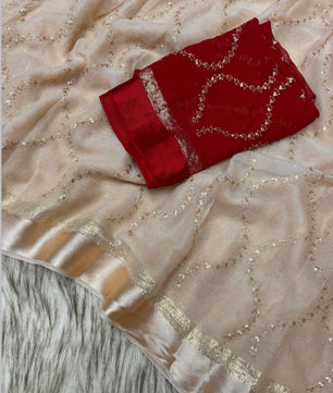 Pure Viscose Georgette Saree