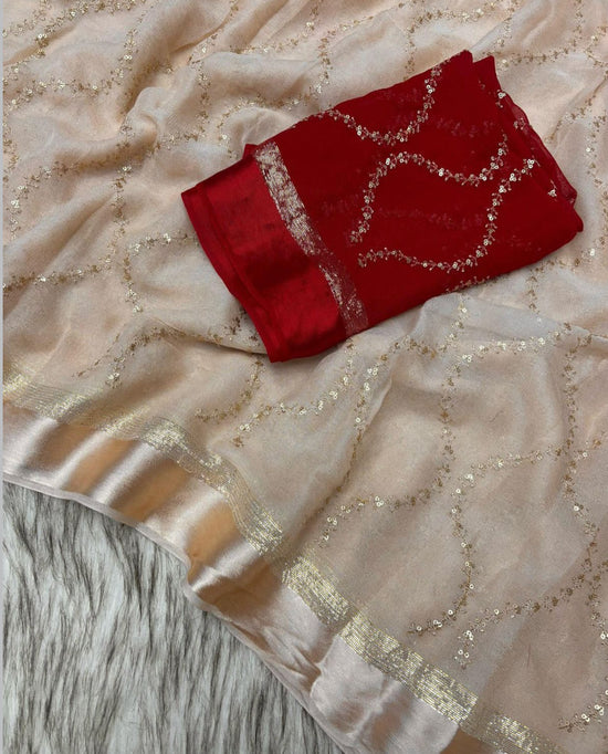 Pure Viscose Georgette Saree