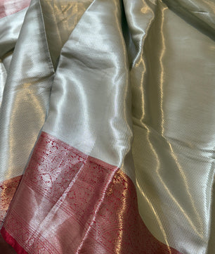 Kanjeevaram Banarasi Broacade Semi Katan Tanchui Silk Saree