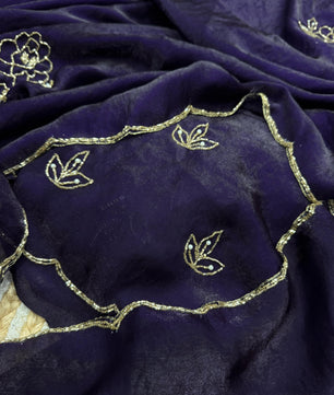 Soft Space Silk Saree with handwork