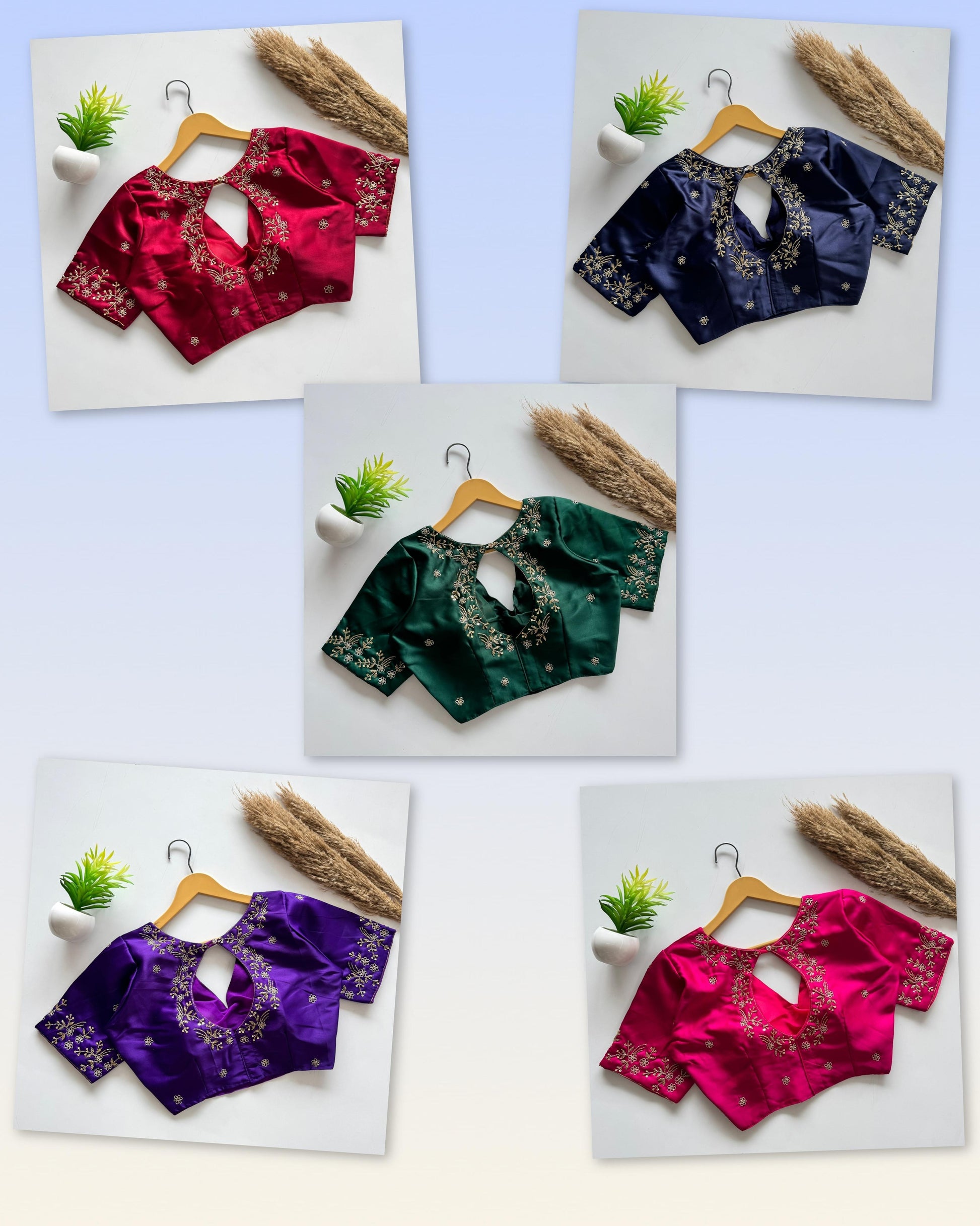 Beautiful handwork all over back nd sleves with designer handwork in blouse