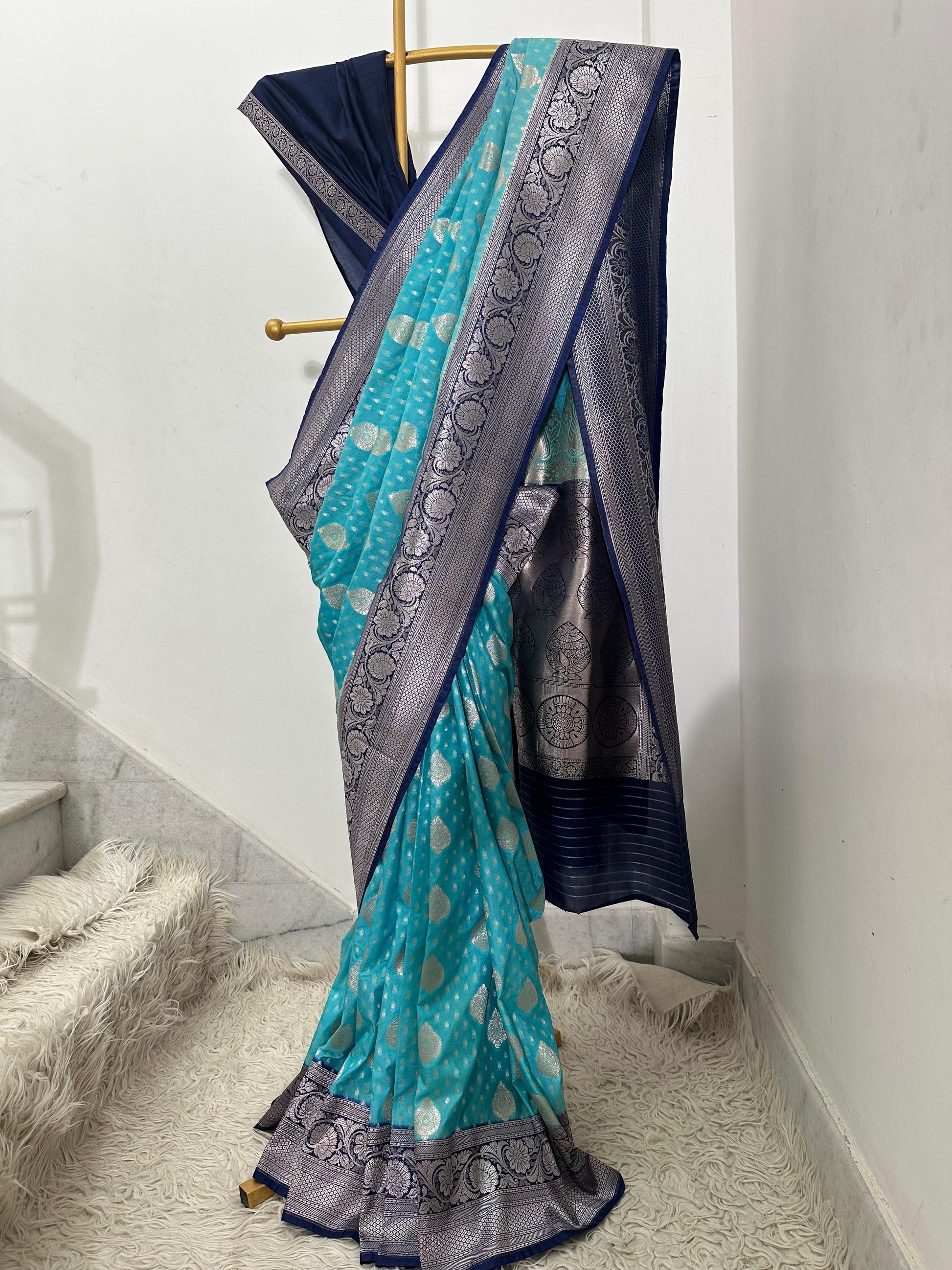 Premium katan georgette saree