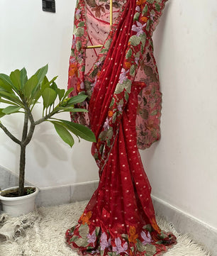 Authentic tissue buti saree